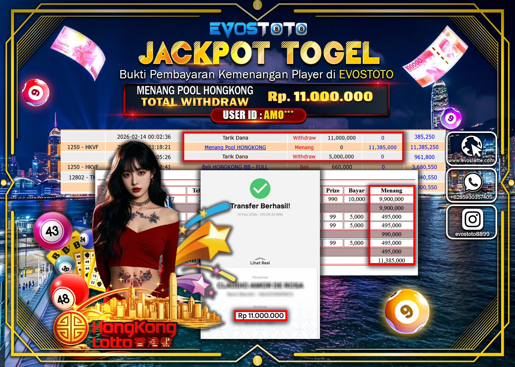 PEMBAYARAN JACKPOT TOGEL POOL HONGKONG Rp.11.000.000 DI BAYAR LANGSUNG !
